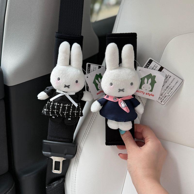 Miffy Rabbit Car Seatbelt Shoulder Pad Four Seasons Anti-Strain Seatbelt Decorative Protector New Car Gift