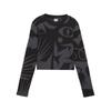 Classics Artisanal Comfortable Fashion Casual Trendy Long Sleeve Regular T-Shirt Women Tops Black 629969-01
