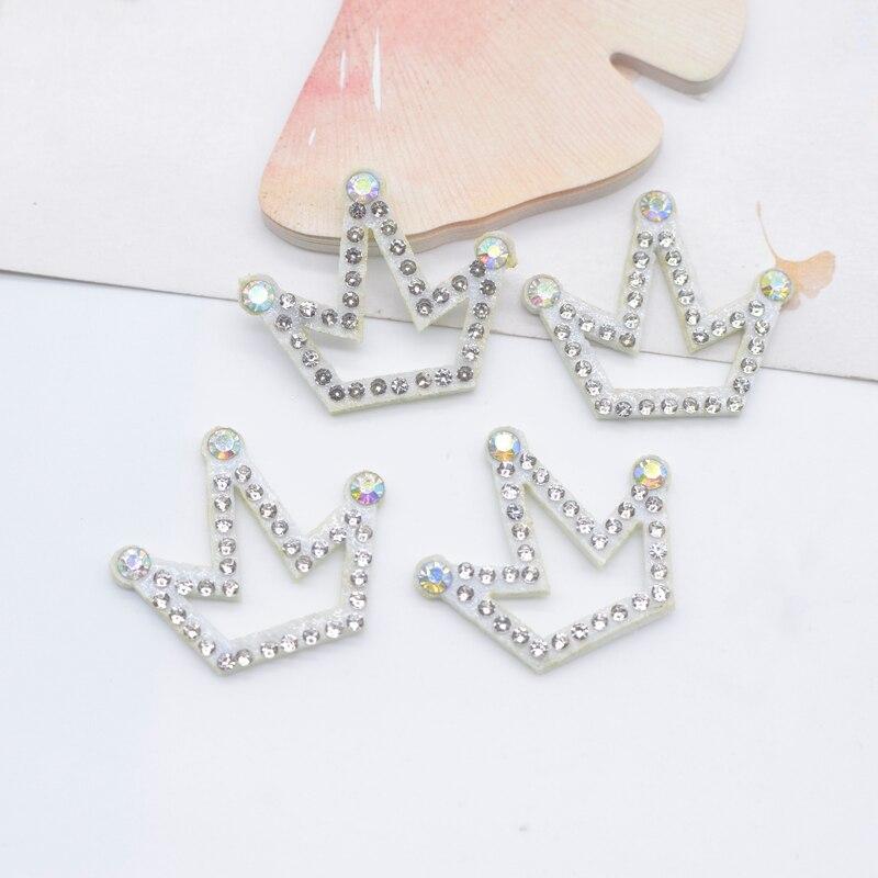 20 шт. 32*28 мм, корона, аппликации со стразами для рукоделия, наклейки на нашивки для скрапбукинга, головные уборы, заколки для волос, аксессуары для декора с бантом