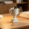 Creative Trophy Pen Holder 3D Printed Holder, Multifunctional Award Shaped Desktop Container, Decorative Desk Decor Organizer for Office Supplies And