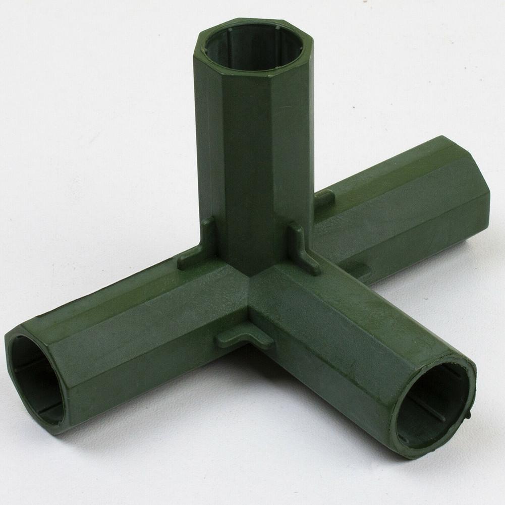 Plastic Structure Connectors Green Outdoor Garden Greenhouse Pole Joints Adapter