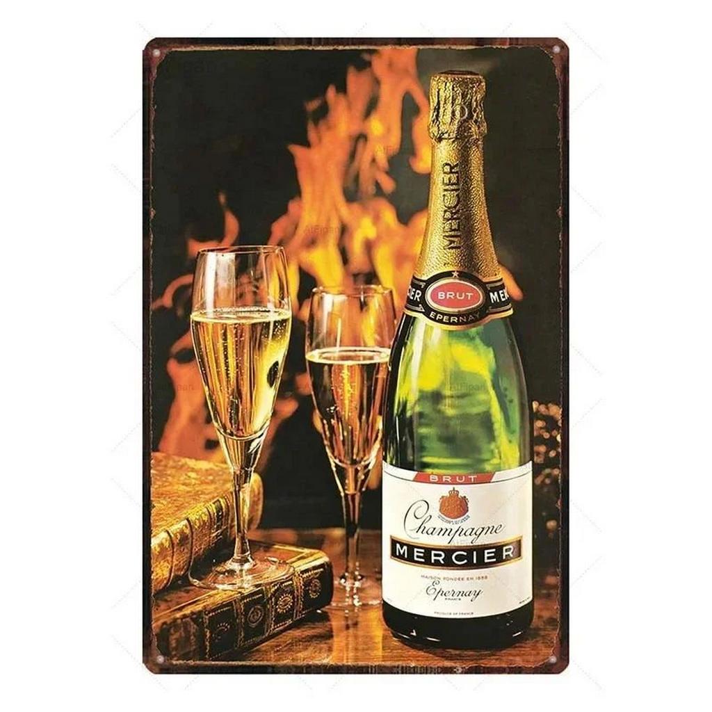 Metal Tin Signs Chablis Fiorino Wall Decoration Plaque Vintage Art Poster Iron Painting for Man Cave Home Cafe Garden Club Bar