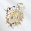 European & American Alloy Diamond Peacock Brooch - Shiny Fairy Pin, Popular Corsage Accessory