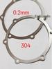 Утолщенная прокладка из нержавеющей стали 304: Круглая плоская шайба 201/316, 0,02-6,0 мм