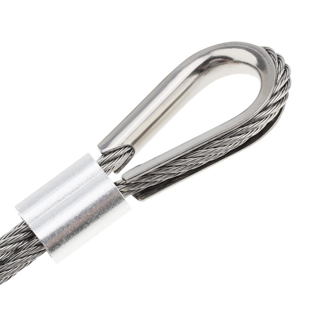 1-50Pcs Steel Wire Rope Crimp Sleeve M1 To M12 Cable 8-Shape Fixing Clip Aluminum Wire Ferrules Hardware Accessories