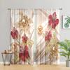 2 шт., современные и элегантные шторы с цветочным узором - полузатемняющие - подходят для гостиных, спален, кухонь и домашнего декора.