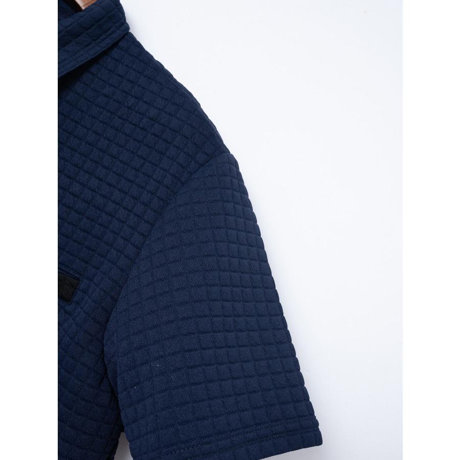 Летняя мужская рубашка-поло на пуговицах, жаккардовые клетчатые лоскутные мужские спортивные рубашки-поло