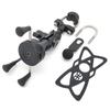 Adjustable Motorcycle Phone Holder for 3.5-7 Inch Devices with Handlebar and Mirror Mount