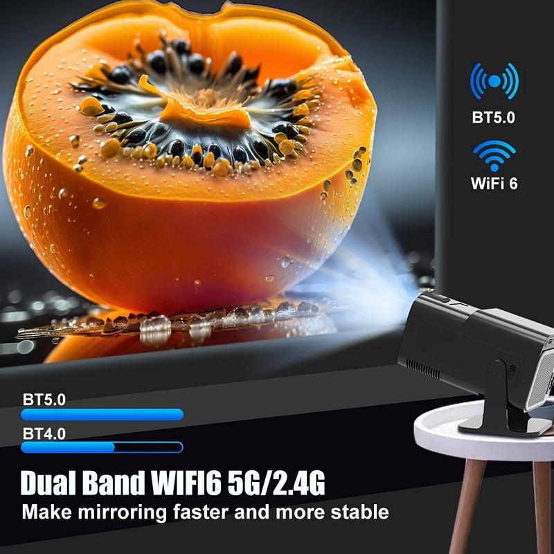 HD True 1080P 4K WIFI Портативный проектор 390ANSI Dual Wifi6 BT5.0 ТВ Домашний кинотеатр Кинотеатр HY320 HY300 обновлен для мобильного телефона Android