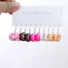 5 Pair Set Small Fresh Colored Resin Pendant Earrings Luminous Turtles Lollipop Ducks Rainbow Cat's Paws Dices Earrings Female