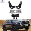 1Set Auto Lighting For Toyota Hilux Revo Rocco 2020 2021 2022 Car Front Bumper Fog Lamp Driving Light with Cable Bezel Foglight