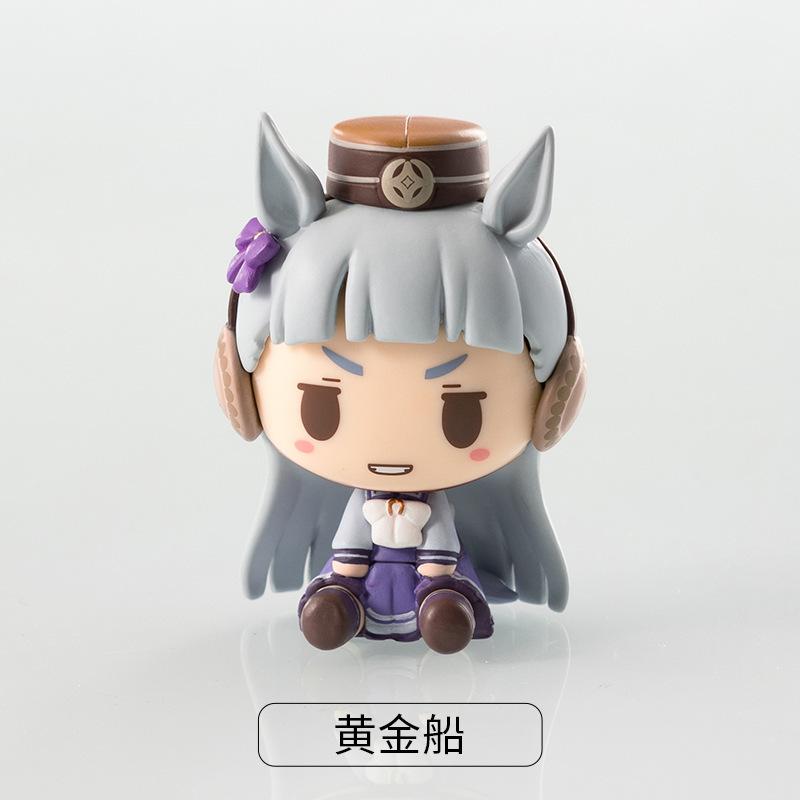 Оригинальная Q-версия Uma Musume Pretty Derby Токай Тейо Золотой Корабль Тейо Медзиро Май Конфетная Игрушка 2-я Волна Мини-фигурка Модель Игрушки