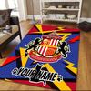 Custom Name Sunderland AFC2 Flannel Pattern Square Carpet,Area Rug,Carpet Rug for Living Room Bedroom Sofa Playroom Decor,Non-slip Floor Mat