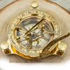 Vintage-Inspired Brass Sundial Compass - Timeless Elegance for Your Space Free Gift Compass Key Chain Christmas Gift