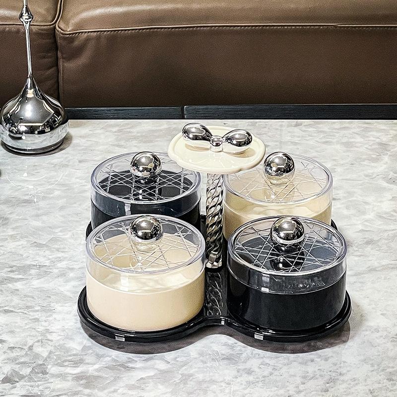 Dried Fruit Tray Light Luxury Creative Food Grade Fruit Tray with Lid Household Nut Candy Snack Tray Refreshment Tray Snack Tray