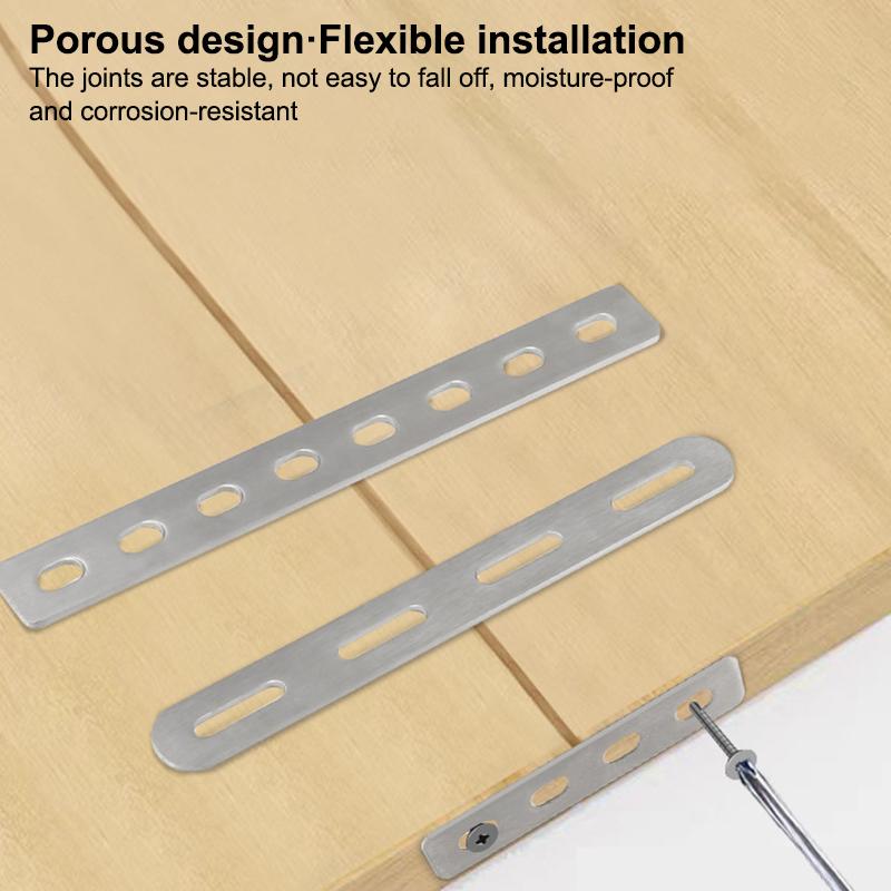 Stainless Steel Flat Corner Bracket Mending Joining Plate Repair Fixing Connector for Furniture Cabinet Shelves Brace Parts