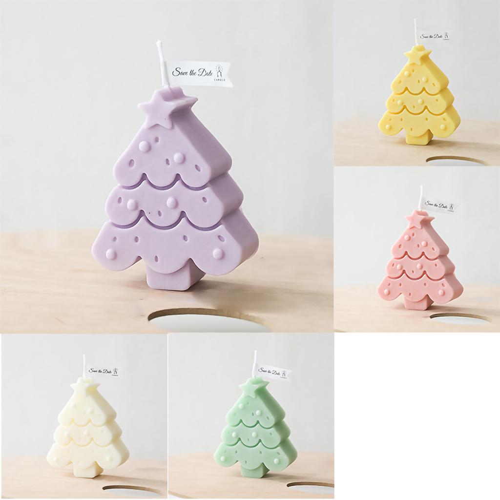 Рождественская елка Ароматерапия Свеча в форме дерева Свеча Рождественское украшение для дома Настольные поделки Подарок