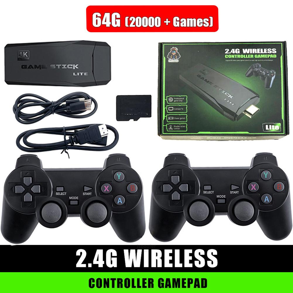 Игровая приставка Video Game Stick Lite 4K HD, 256 ГБ, беспроводной контроллер для M8/X2 Plus/K8/M15, 58000+ ретро-игр, Рождественский подарок для ребенка