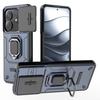For Xiaomi Redmi Note 14 5G Case PC+TPU Kickstand Phone Protector with Lens Cover