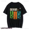 Tie Print Punk Rock Band DJ Short Sleeve Tshirt Unisex and Women Fashion Summer Green-Day Hip-hop Funny Short Sleeve Cotton Tops