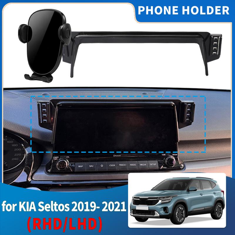 Для KIA Seltos KX3 ПРАВЫЙ/ЛЕВЫЙ РУЛЬ - Экран с интегрированной GPS-навигацией Держатель для телефона Крепление Автоаксессуары
