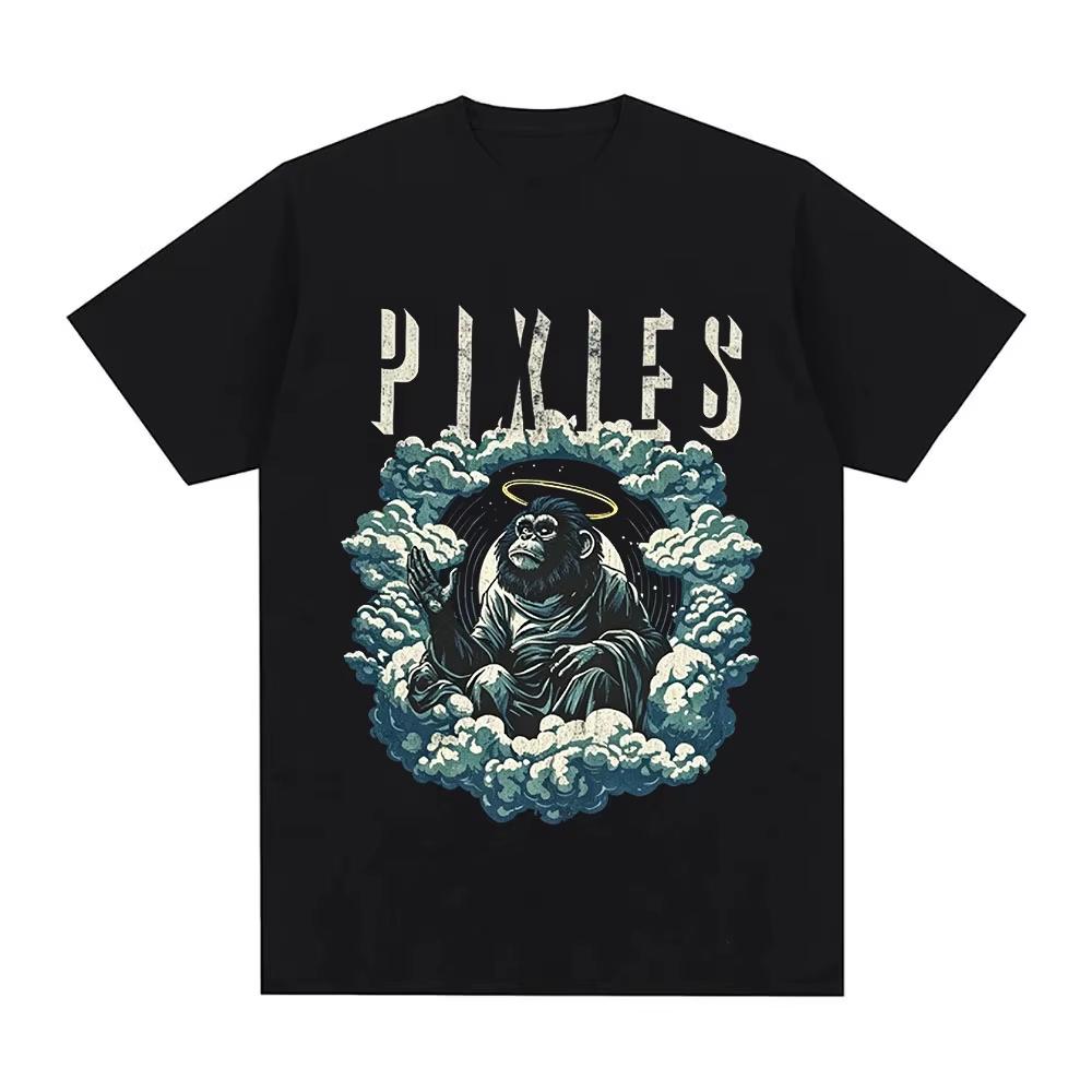 Pixies Cotton T-shirt Stardust Monkey Gone To Heaven Graphic Print Tee Streetwear Women Men Breathable Material No Stuffiness in Hot Summer