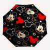 Складной зонт-трость Disney Микки Маус, тематика в горошек, автоматическое открытие и закрытие, портативный - прочный, 8-реберный каркас, очень подходит