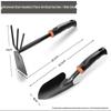 Garden Shovel & Tool Set with Black Rubber Handles - 4-Piece Set for Home & Beachcombing
