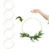 ABWR-15 Pack 14 Inch Large Metal Floral Hoop Wreath Macrame Gold Hoop Rings For DIY Wreath Decor