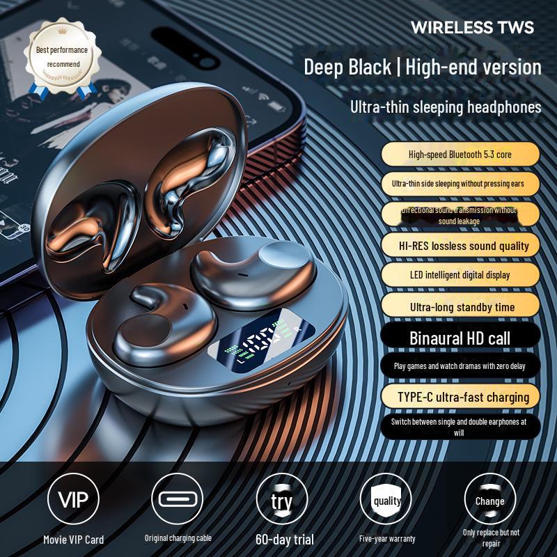 Новая беспроводная мини-гарнитура TWS Bluetooth для сна на боку
