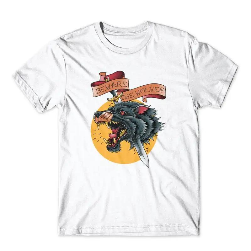 Beware The Wolf T Shirt 100 Cotton Premium New