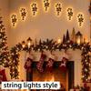 Wood LED Christmas Decorations Self Adhesive Festive Light Decorations  Holiday Wall Decor