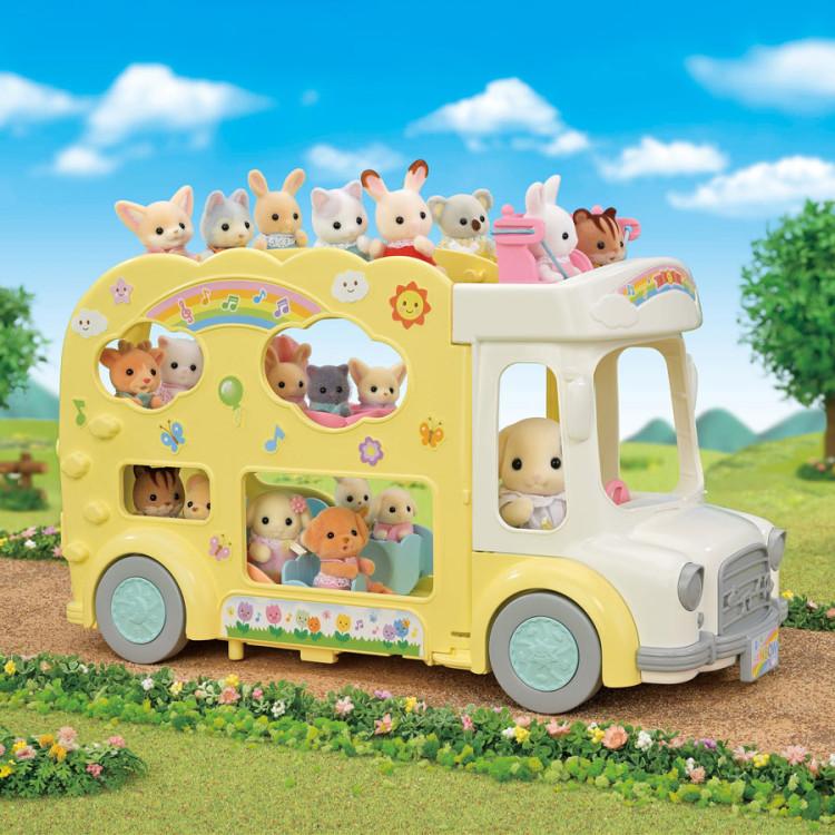 [Sylvanian]5744-Sunny Castle Baby Kindergarten 3-й этаж автобус