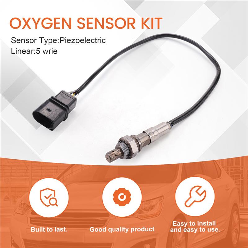5 Wires Oxygen Sensor 06A906262BR For V W Golf Plus Touran 1.6 & A3 2003-2011 1.6 Lambda Probe Sensors 06A906262CF-M53K
