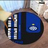 Custom Name Inter Milan Printed Round Rug Carpet Chair Rug Area Rug Entryway Doormats,for Office Chair Living Room Bedroom Kitchen Room.
