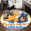 1pc Sheriff Labrador3 Design Printed Area Round Carpet for Bedroom Living Room Home Decor Rugs Mat Non Slip Mat Rug for Bedside