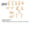 Christian Christmas Story Ornaments 13Pcs Wooden Nativity Scene Set, Mini Holy Family Figurines, Decorations for Bookshelf Tabletop Manger Christan