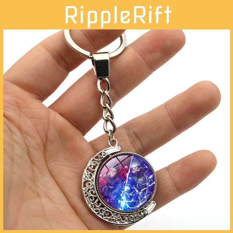Брелок Наруто Аниме Мерч Двусторонний Вращающийся Металлический Брелок Подарок