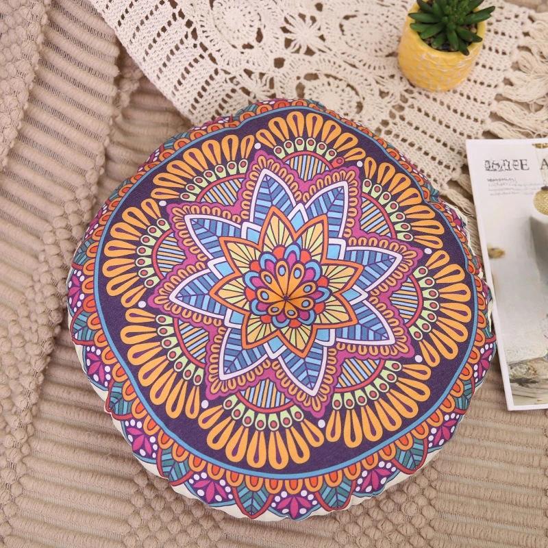 1 шт. Подушка для стула из хлопкового льна Bohemia, утолщенная, круглая, для балкона, подоконника, пола, татами, сиденья, украшения для дома, украшения для дома