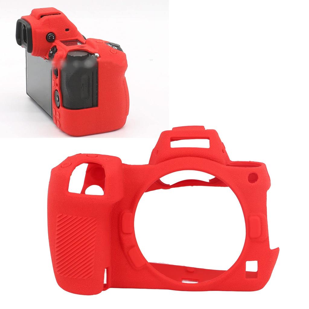 Camera Silicone Case for Z5 Z6II Mirrorless Camera Shockproof Protective Cover for Z5 Z6II Z7II Z7II, Anti-slip (Red)