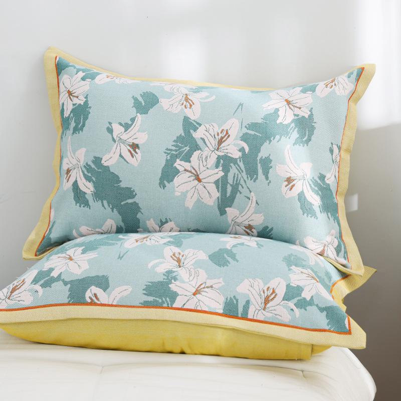 Цветочное летнее одеяло, покрывало для дивана-кровати, хлопковая марля 230*250 48*74, наволочки высокого качества