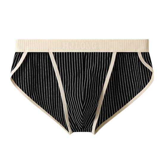 Мужские трусы с низкой посадкой, эластичным поясом, облегающие трусы с 3D-дизайном и полосатым принтом, мягкое дышащее нижнее белье, повседневная одежда