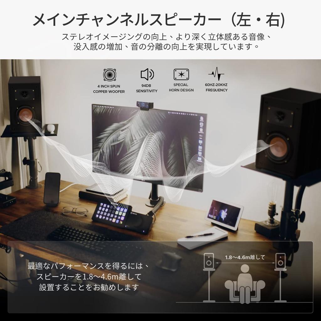 Starfavor Passive Bookshelf Speakers of Special Horn Design Provides Enhanced Compact Passive Speaker for and Studio P4-2-way (set 2), Bass, Home,