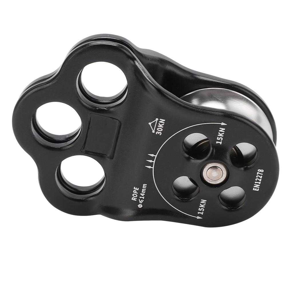 30KN Hitch Climber Pulley Rescue Equipment Dual Bearing for Rigging Hauling Arborist Tree Climbing