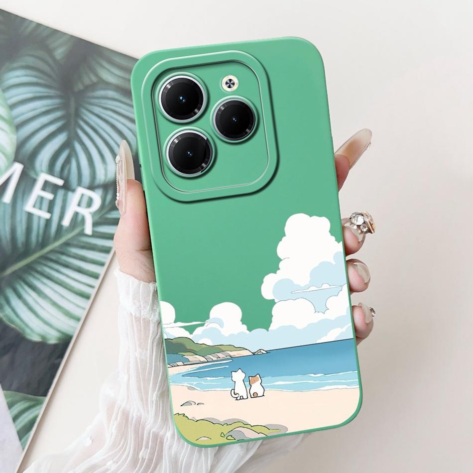 Чехол для Infinix Hot 40 Pro Hot 40 40i 40Pro Hot40 Hot40i Милый Мультяшный Панда Кролик Мягкий Силиконовый Ударопрочный Чехол для Телефона