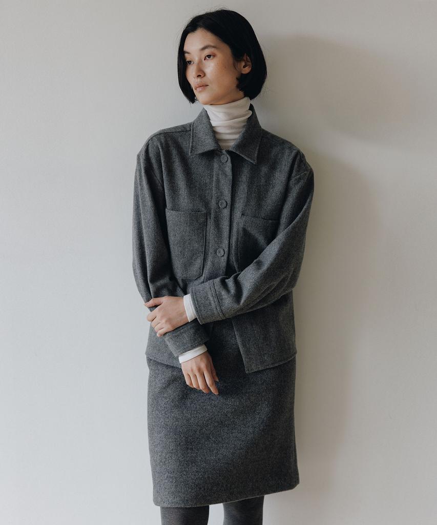 Blankroom Her Margaret Wool Jacket_Gray