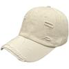 Korean-style solid color distressed ripped baseball cap for women, spring/summer trendy versatile street sun-shading curved brim cap