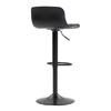 Modern Adjustable Swivel Bar Stools Set of 2, Plastic Backrest & Faux Leather Seat, Gas Lift Height, Metal Base with Footrest, Kitchen Counter