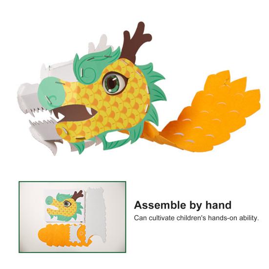 1 Set Dragon Dance Toy Chinese Tradition-inspired Toy DIY Dragon Dance Kit for New Year Party Decoration