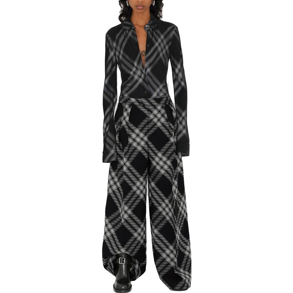 Burberry Check-Printed Long-Sleeved Buttoned Shirt 80829041